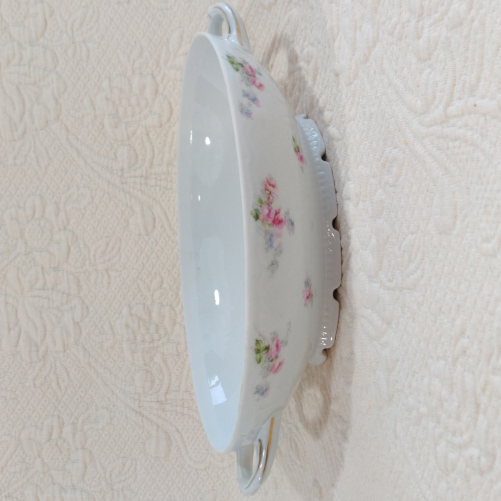 Austria Vintage Hand-painted Roses Serving Dish